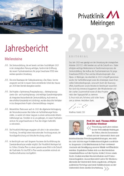 Jahresbericht 2023: Privatklinik Meiringen